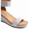 DREAM PAIRS Women’s Open Toe Buckle Ankle Strap Platform Wedge Sandals Summer Shoes.(Grey)