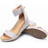 DREAM PAIRS Women’s Open Toe Buckle Ankle Strap Platform Wedge Sandals Summer Shoes.(Grey)
