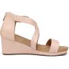 DREAM PAIRS Women’s Open Toe Buckle Ankle Strap Summer Platform Wedge Sandals(Nude/Pu)