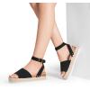 DREAM PAIRS Women’s Platform Espadrilles Casual Ankle Strap Wedge Sandals Comfortable Dressy Summer Shoes(Black-nubuck)