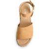 DREAM PAIRS Women’s Platform Espadrilles Casual Ankle Strap Wedge Sandals Comfortable Dressy Summer Shoes(Camal-suede)