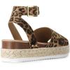 DREAM PAIRS Women’s Platform Espadrilles Casual Ankle Strap Wedge Sandals Comfortable Dressy Summer Shoes(Leopard)