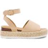 DREAM PAIRS Women’s Platform Espadrilles Casual Ankle Strap Wedge Sandals Comfortable Dressy Summer Shoes(Nude-suede)