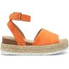 DREAM PAIRS Women’s Platform Espadrilles Casual Ankle Strap Wedge Sandals Comfortable Dressy Summer Shoes(Orange)