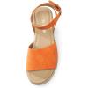 DREAM PAIRS Women’s Platform Espadrilles Casual Ankle Strap Wedge Sandals Comfortable Dressy Summer Shoes(Orange)