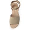DREAM PAIRS Women’s Platform Espadrilles Casual Ankle Strap Wedge Sandals Comfortable Dressy Summer Shoes(Taupe)