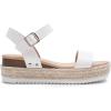 DREAM PAIRS Women’s Platform Espadrilles Wedge Sandals, Comfortable Open Toe One Band Sandals for Women Dressy Casual Summer(White)