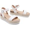 DREAM PAIRS Women’s Platform Espadrilles Wedge Sandals, Comfortable Open Toe One Band Sandals for Women Dressy Casual Summer(White)