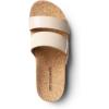 DREAM PAIRS Women’s Platform Slides Sandals Comfortable Arch Support Footbed Two Strap Slip-on Fashion Beach Wedge Sandals(Beige)