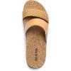 DREAM PAIRS Women’s Platform Wedge Sandals with Arch Support, Comfortable Beach Slip-on Flat Sandals, Casual 2-Strap Cork Cushion Slides for Women(Natural-pu)