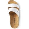 DREAM PAIRS Women’s Platform Wedge Sandals with Arch Support, Comfortable Beach Slip-on Flat Sandals, Casual 2-Strap Cork Cushion Slides for Women(White)