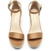 DREAM PAIRS Women’s Platform Wedges Sandals, Comfortable Open Toe Espadrilles Sandals Dressy Buckle Ankle Strap Summer Shoes(Khaki)