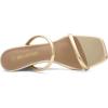 DREAM PAIRS Women’s Slides Wedge Sandals Two Strap Square Open Toe Dress Shoes(Gold)