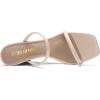DREAM PAIRS Women’s Slides Wedge Sandals Two Strap Square Open Toe Dress Shoes(Nude)