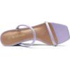 DREAM PAIRS Women’s Slides Wedge Sandals Two Strap Square Open Toe Dress Shoes(Purple)