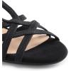 DREAM PAIRS Women’s Strappy Wrapped Dressy Wedge Sandals Comfortable Low Heel Casual Summer Shoes(Black)