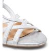 DREAM PAIRS Women’s Strappy Wrapped Dressy Wedge Sandals Comfortable Low Heel Casual Summer Shoes(Silver)