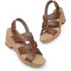 DREAM PAIRS Women’s Wedge Sandals Comfortable Open Toe Platform Casual Dressy Cork Summer Dress Shoes(Brown)