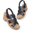 DREAM PAIRS Women’s Wedge Sandals Comfortable Open Toe Platform Casual Dressy Cork Summer Dress Shoes(Navy)