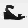 DREAM PAIRS womens Ankle Strap Platform Wedge Sandal(Black)
