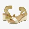 DREAM PAIRS womens Ankle Strap Platform Wedge Sandal(Gold/Pu)
