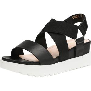 DREAM PAIRS Women’s Open Toe Ankle Strap Platform Wedge Sandals(Black)