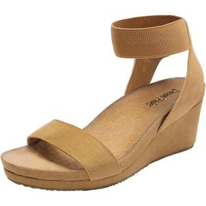 DREAM PAIRS womens Ankle Strap Platform Wedge Sandal(Camel)