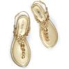 DREAM PAIRS Flat Sandals for Women Dressy Rhinestone T-Strap Thong Flat Sandals for Summers Dress Beach(Gold)