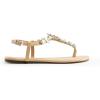 DREAM PAIRS Flat Sandals for Women Dressy Rhinestone T-Strap Thong Flat Sandals for Summers Dress Beach(Nude)