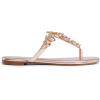 DREAM PAIRS Flip Flops for Women Dressy Rhinestone T-Strap Thong Sandals for Summers Dress Beach(Champagne)