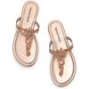 DREAM PAIRS Flip Flops for Women Dressy Rhinestone T-Strap Thong Sandals for Summers Dress Beach(Champagne)
