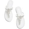 DREAM PAIRS Flip Flops for Women Dressy Rhinestone T-Strap Thong Sandals for Summers Dress Beach(White)