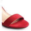 DREAM PAIRS Heels for Women Chunky Block Heel Open Toe Ankle Strap 3.5 Inch Heeled Sandals for Party Date Wedding(Red)