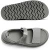 DREAM PAIRS Platform Sandals for Women Chunky Open Toe Dress Walking Comfortable Flat Sandals for Summer(Grey)