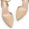 DREAM PAIRS Pointed Closed Toe Kitten Heels Stiletto Ankle Strap Women’s Pumps Shoes for Women Wedding Party Dress Sandals(Nude-nubuck)
