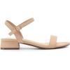 DREAM PAIRS Women Black White Nude Clear Sandals Low Heel Dressy Sandals Ankle Strap Open Toe Chunky Block Heeled Summer Classic Comfortable Flat Shoes(Nude Classic)