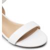 DREAM PAIRS Women Black White Nude Clear Sandals Low Heel Dressy Sandals Ankle Strap Open Toe Chunky Block Heeled Summer Classic Comfortable Flat Shoes(White Classic)