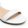 DREAM PAIRS Women Black White Nude Clear Sandals Low Heel Dressy Sandals Ankle Strap Open Toe Chunky Block Heeled Summer Classic Comfortable Flat Shoes(White)