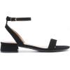 DREAM PAIRS Women Black White Nude Clear Sandals Low Heel Dressy Sandals Ankle Strap Open Toe Chunky Block Heeled Summer Classic Comfortable Flat Shoes(Black-nubuck)