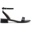 DREAM PAIRS Women Black White Nude Clear Sandals Low Heel Dressy Sandals Ankle Strap Open Toe Chunky Block Heeled Summer Classic Comfortable Flat Shoes(Black-pu)