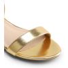 DREAM PAIRS Women Black White Nude Clear Sandals Low Heel Dressy Sandals Ankle Strap Open Toe Chunky Block Heeled Summer Classic Comfortable Flat Shoes(Gold)
