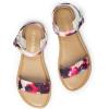 DREAM PAIRS Women’s Ankle Strap Flat Sandals Open Toes One Band Buckle Summer Dressy Sandals(Floral)