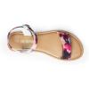 DREAM PAIRS Women’s Ankle Strap Flat Sandals Open Toes One Band Buckle Summer Dressy Sandals(Floral)
