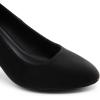 DREAM PAIRS Women’s Block Heels Closed Toe High Chunky Rounded Toe Pumps Comfortable Slip On Work Shoes(Black-suede)