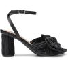 DREAM PAIRS Women’s Bow Knot Heeled Sandals Low Chunky Heels Open Toe Ankle Strap Slingback Dress Shoes for Wedding Bridal Party(Black)
