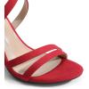 DREAM PAIRS Womens Chunky Heels 4 inch High Multi Strap Soft Comfort Block Heeled Sandals for Prom Dancing Wedding(Red)