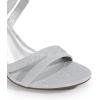 DREAM PAIRS Womens Chunky Heels 4 inch High Multi Strap Soft Comfort Block Heeled Sandals for Prom Dancing Wedding(Silver)