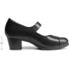 DREAM PAIRS Women’s Chunky Low Block Closed Toe Heels Mary Janes Pumps Comfortable Round Toe Dress Work Wedding Shoes(Black)
