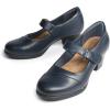 DREAM PAIRS Women’s Chunky Low Block Closed Toe Heels Mary Janes Pumps Comfortable Round Toe Dress Work Wedding Shoes(Navy)