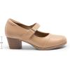 DREAM PAIRS Women’s Chunky Low Block Closed Toe Heels Mary Janes Pumps Comfortable Round Toe Dress Work Wedding Shoes(Nude-pu)